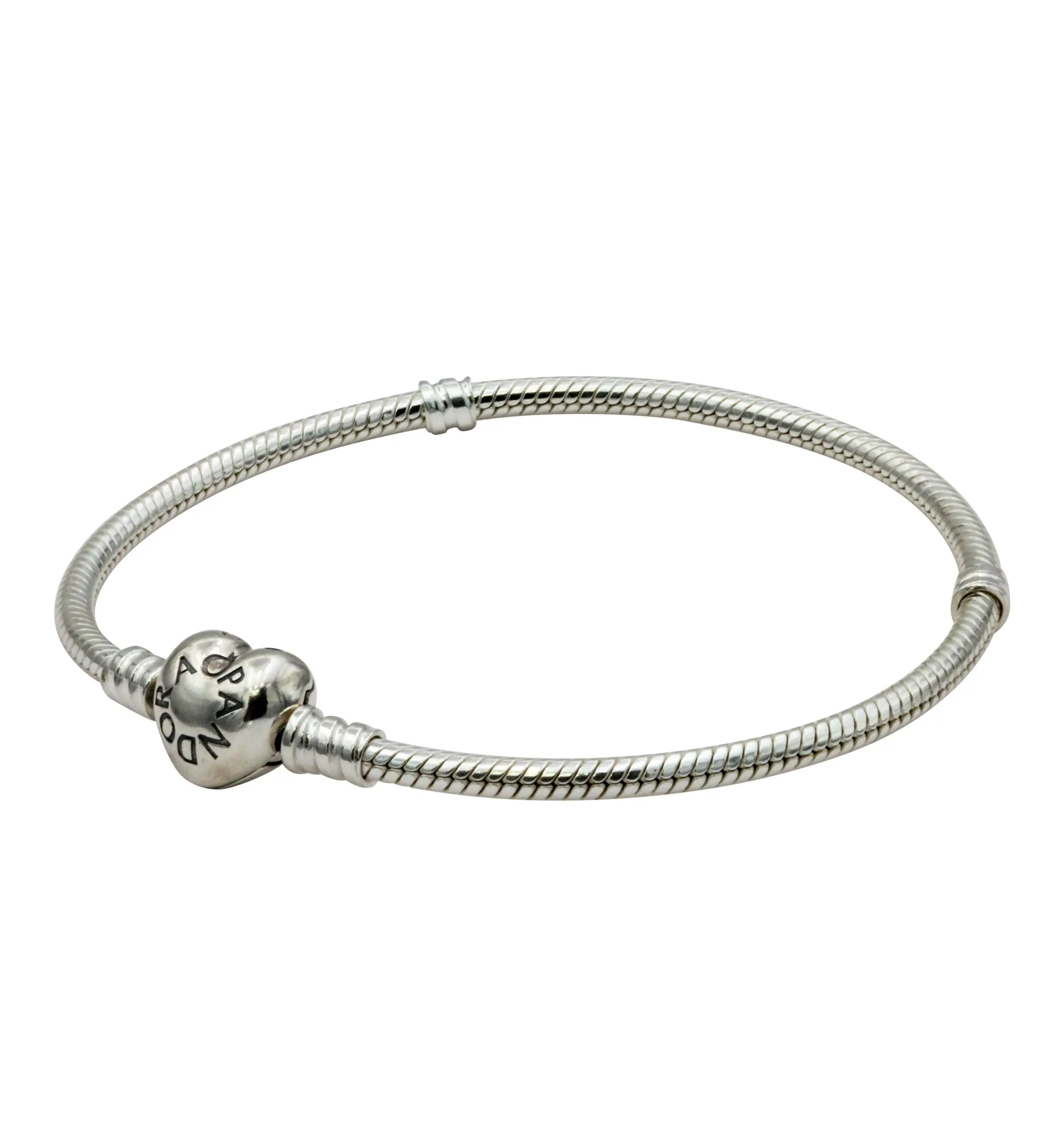 Pandora Pandora Moments Heart Clasp Snake Chain Bracelet 590719-16