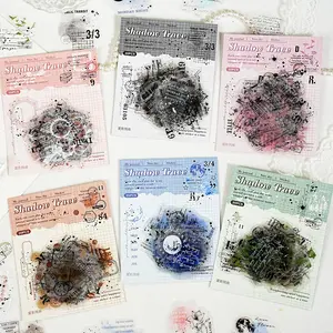 20 Sheets/bag Sticker Pack, Foggy Residue Series Blending Theme Decorative Material, Scrapbook Materials, Hand Account Stationery Water Bottle Multi-Scene Decoration