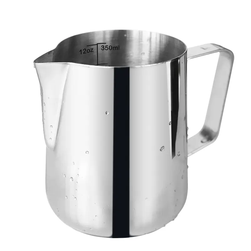 【Summer Wins】SOTECH 12oz/20oz Milk Frothing Pitcher with Lid 350ml/600ml Stainless Steel Double Scale Milk Frothing Jug Spresso Machine Accessories Barista Tools Jug for Coffee Cappuccino Latte Art Cup