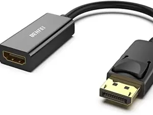 4K DisplayPort to HDMI Adapter Uni-Directional DP 1.2 to HDMI 1.4 Gold-Plated Connector Male to Female for Lenovo Dell HP Passive Displays