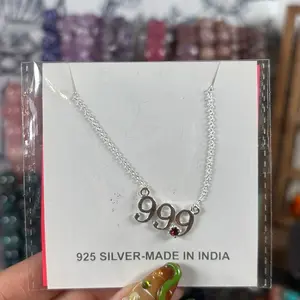 999 Angel Number Necklace| Sterling Silver
