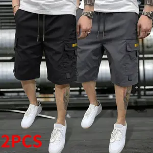 Casual Cargo Pants for Men with Oversized Pockets, Relaxed Fit Lightweight Work Bottoms, Breathable Everyday Trousers for Hiking, Travel, Construction & Street Style