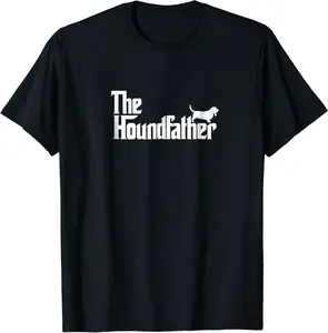 Mens Funny Basset Hound Father Dog Shirt The Houndfather T-shirt - Haileybutl Shop 41B07DLXH73V