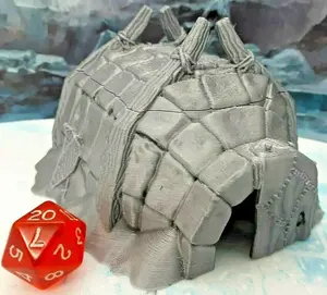 Ice Igloo Tribal Hut Scenery Terrain Miniature Mini Model Dungeons & Dragons D&D