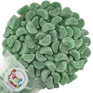 FirstChoiceCandy Green Lime  Fruit Slices Jelly Wedges Candy, Gummy and Sugar Flavored Jelly Candy, Fruit Slices Candy, Delicious Fruit Slices for Occasions