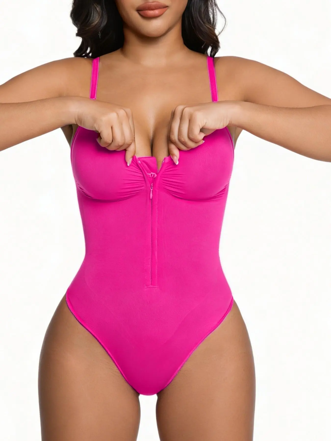 Zipper Buckle Seamless Smooth Comfortable Fit Abdominal Control Shapewear Outerwear Abdominal Shaping One-Piece Bodyshaper, Best-Selling Waist Shaping Bodysuit, Abdomen Control Bodysuit, Womenswear