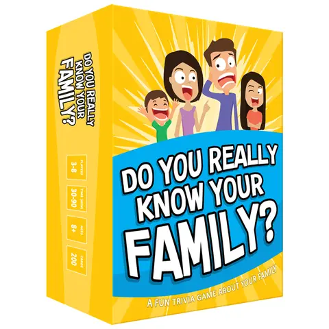 Do You Really Know Your Family? Fun Family Game for Kids Teens and Adults Conversation Cards for Family Trivia Night