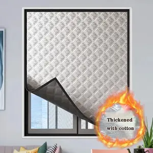 Winter Windproof & Thermal Curtains – Thick Cotton, Cold-Proof Sealed Windows, Self-Adhesive, Non-Perforated for Bedroom, Room Decoration