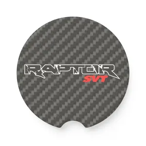 Ford Raptor SVT Soapstone Car Coaster, Carbon Fiber Design, Auto Accessories, Gift for Car Enthusiasts