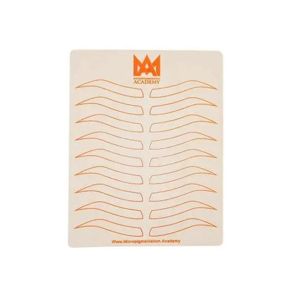 Micropigmentation Academy 6 PCS Microblading Supplies Inkless Double-Sided Fake Tattoos Skin for Eyebrows Cosmetics Cosmetics