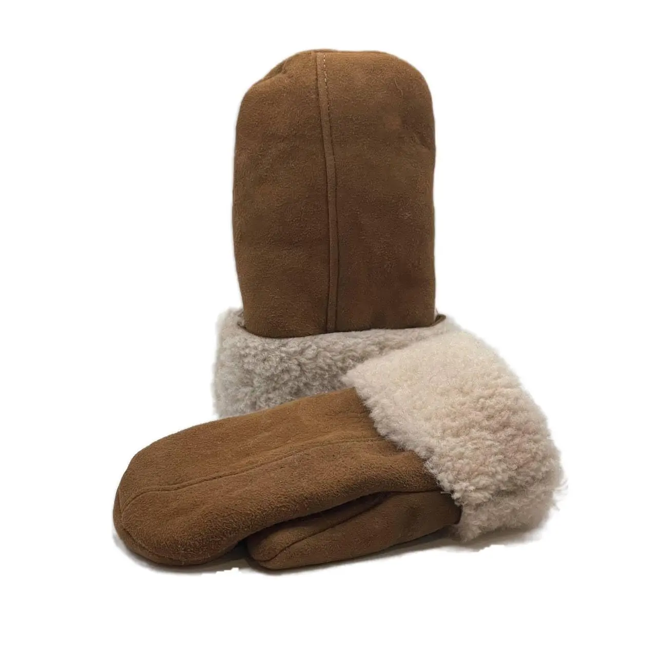 Buttery Soft Sheepskin Fur Mittens, Premium Shearling Leather, Keep Warm, Lightweight, Plush and Cozy Fashion Gloves