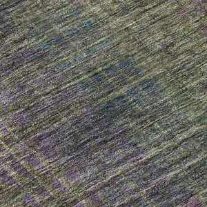 HomeRoots 666776 9x12 ft. Plum, Green & Brown Abstract Geometric Colored Area Rug - Machine-Made, Machine-Washable, UV-Protected Rectangle Household Textile, Colored Area Rugs, Machine-Washable Area Rugs
