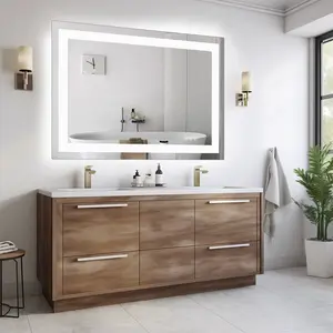 LED Bathroom Mirror with Anti-Fog & Adjustable Lighting – Dimmable Vanity Mirror