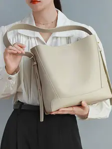 Fashion Handbag, Vintage Large Capacity Women's Shoulder Bag, Gingham Pattern, Elegant Style, Suitable for All Seasons