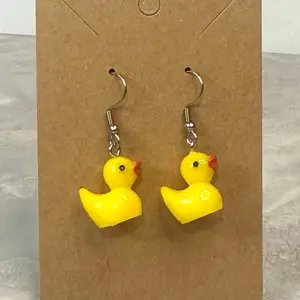 Cutesy Mini Yellow Ducky Earrings
