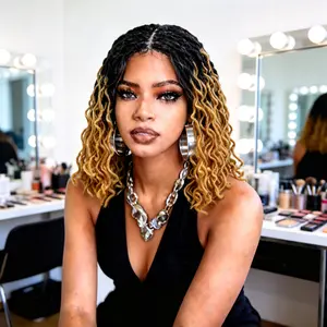 12" Soft Faux Locs Bob Wig Glueless Knotless Full Lace | Crochet Faux Locs Style | 150% Density Ultra Soft Lightweight | Natural Hairline with Baby Hair | Beginner Friendly Protective Style | Black & Ombre Colors | Everyday Look