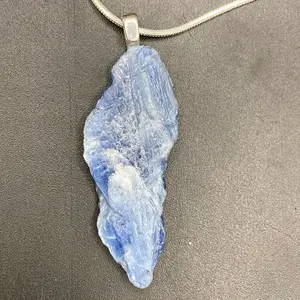 Blue kynite crystal pendant