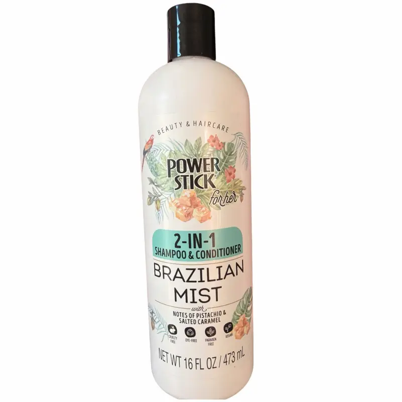 2-in-1 Brazilian Mist Shampoo and Conditioner, dye free,vegan,paraban free, cruelty free 16Fl oz