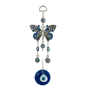 Lucky Butterflies evil eye wall hanging decoration Butterfly Glass