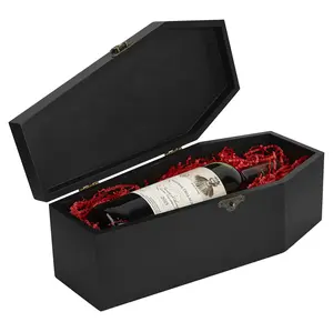 Coffin Wine Gift Box, Coffin Jewelry Box, Gohtic Storage Case, Multi-functional Vintage Box, Fillable Hinged Box for Halloween Décor, Party Favor, Goth, Doll Coffin, Pet Casket… Flowers Black Kitchen Organiser