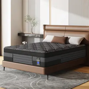 【Mother's Day Gift】12/14 Inch Twin, Full, Queen, King Mattress Memory Foam And Spring, CertiPUR Certified, Motion Isolation, Cooling Gel Memory Foam, Breathable Fabric,  Easy Setup summervibes