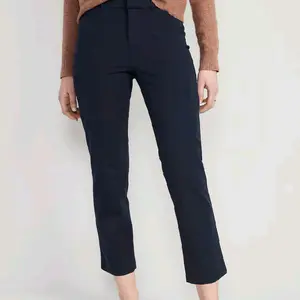 Old Navy New Womens Size 12 Tall Navy Pixie Straight High Rise Casual Pants Womenswear Trouser Basic Minimalist Bottom