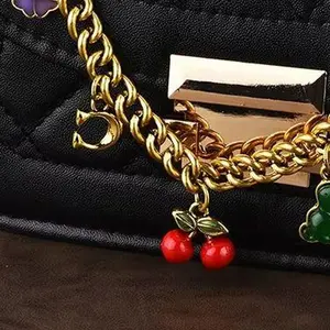 Trendy Messenger Bag Chain Creative Cute Cherry Keychain Versatile Bag Pendant For Women  Bag Decoration Accessories Gifts
