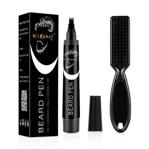 DIAMALFI 4-Tip Liquid Pen for Beard & Eyebrow - Water-Resistant, Natural-Looking, and Long-Lasting