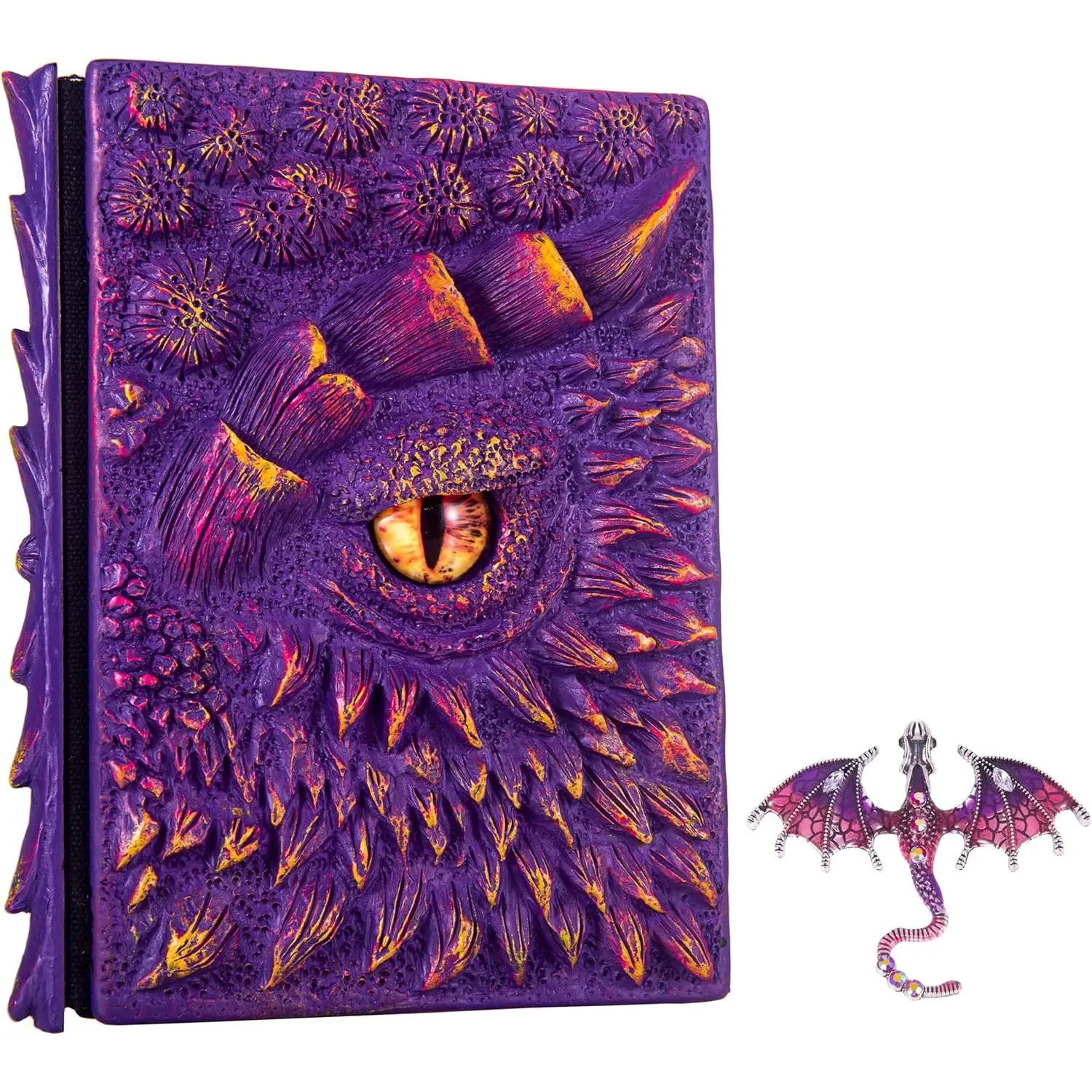 3D Dragon Eye Embossed Journal, Engraving Notebook,Dnd notebook for Dragon Lovers ,Blank Paper,Hardcover Travel Notepad for Writing,Sketchbook,Collection,,Decoration A4 and A5 Size (A5-Purple
