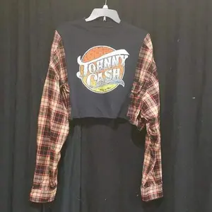 Johnny Cash Upcycled Oversized Flannel