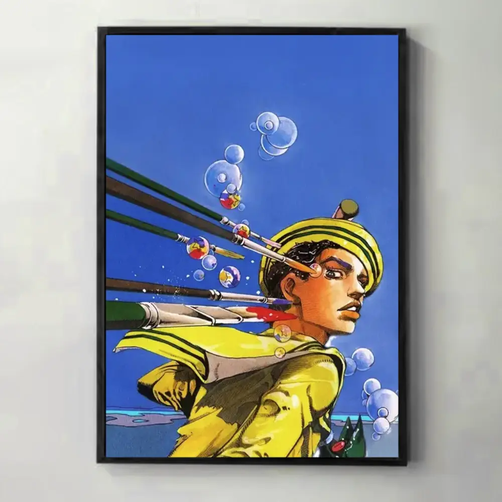 JoJo's Bizarre Adventure Poster, Classic Anime Wall Art, Japanese