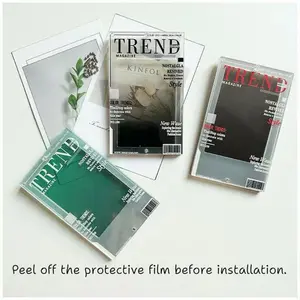 Aesthetic Magazine Acrylic Card Frame | Viral 3" Photocard Deco Display for K-Pop & Anime Fans | Trendy Ins Style Desktop Decor Accessory