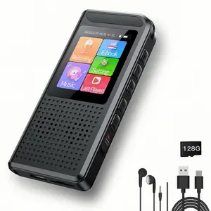 High-Definition Digital Voice Recorder, Smart Recorder, 1.77 Inch Color Screen, Noise Reduction, External Microphone Input, USB-C Interface, Long Battery Life