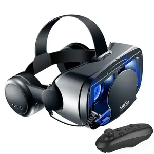 3D VR Headset, Smart Virtual Reality Glasses 7 Inches Helmet for Smartphones, Wireless VR Goggles with Headphones for Mobile Phone, Smart & Wearable Devices