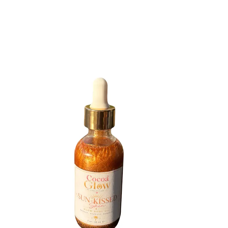 ️ Cocoa Glow Collection Sun-Kissed Skin Bronzed Glow Body Shimmer Oil Hydrating Bronze Body Oil for a Radiant Sun-Kissed Glow