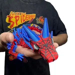 15.75in 3D Printed Dragon [Spider Theme] Art Figurine Artistic Decorative Statues Home Decor Sculptures Multicolor Ornaments