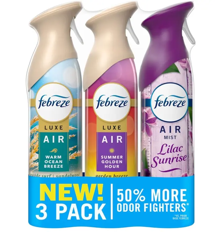 3 Pack Air Freshener Odor Fighting Room Spray Deodorizer 8.1oz