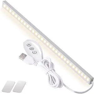 USB Powered Under Cabinet Lighting, 12" Tool-Free Mount Dimmable  Strip for Pantry & Workspace