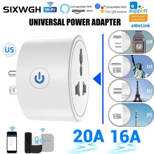 Smart WiFi Plug Energy Monitoring, Direct Google Alexa Voice Control, Remote Control Via Tuya APP, Smart Home Device