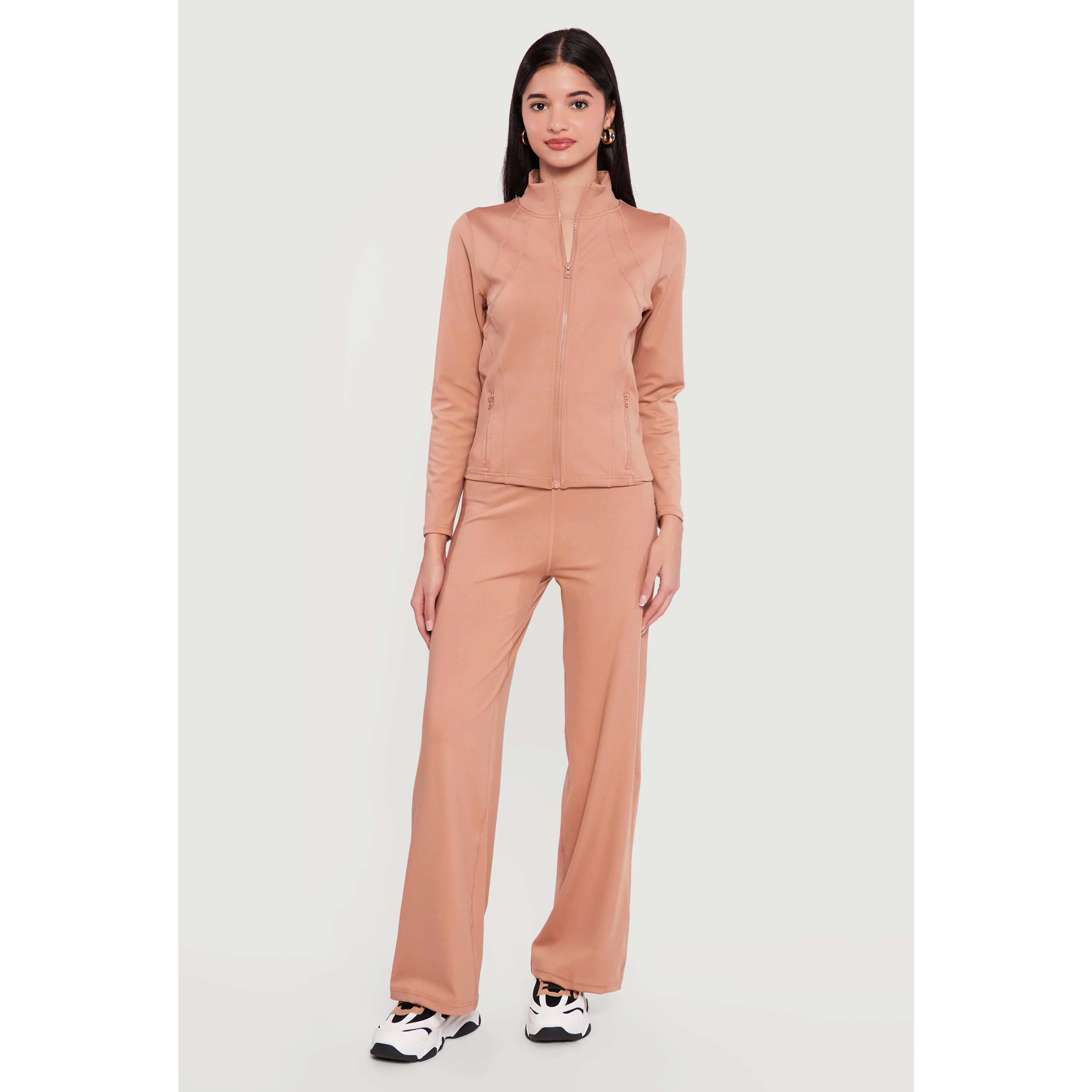 Criss Cross Waist Straight Leg Leggings