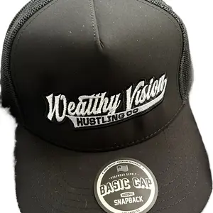 Wealthy Vision Hustling Co Trucker Hat - Basic Cap Original Snapback - High Quality Premium Headwear