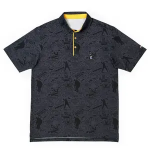 "Just Tap In All Day" Golf Polo Shirt Men's Print Polo Shirt Breathable Clothes Menswear Top Fathersdaygift Athletic Gift for Dad Hot