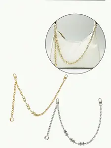 New Long Star Metal High-End Bag Accessory, Heart Pattern Chain Extension, Classic Chain, Casual Style, All Seasons, No Ca Prop 65