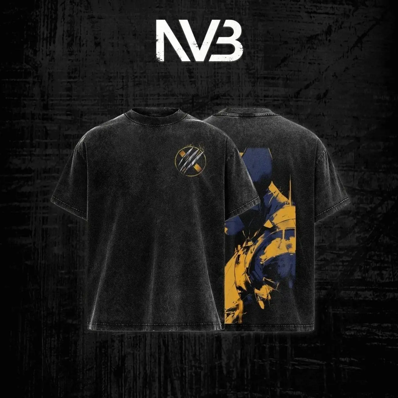 Superstyle Clawborn "Logan" Weapon X - The Mutants X-Team MCU superhero Comics Edition Double Printed Oversize Lightweight Acid Washed Tee TV Series Graphic Design Top Cotton Streetwear Comic Superheroes T-Shirt Clothes LA9