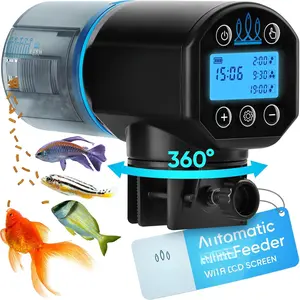 Automatic Fish Feeder for Aquarium -  Generation 2025, Auto  Dispenser with Timer for Small , Big Aquariums & Pond (Blue)