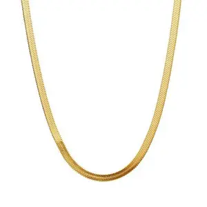 Stately Steel 16-1/2" Snake Chain Necklace