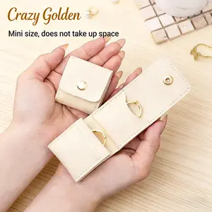 Compartmentalized Portable Jewelry Box — Simple, Mini, and Premium Travel Jewelry Case — Anti-Loss Storage Pouch for Rings, Stud Earrings, and Small Accessories (Easy to Find)