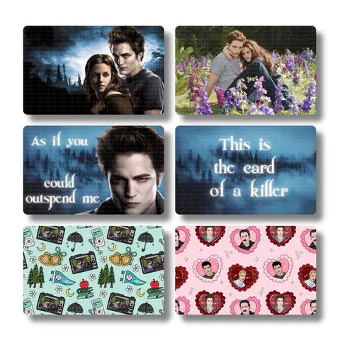 Twilight Card Skin Vinyl Sticker - Heart Theme, Water-Resistant, Durable Vinyl, Available Small Chip / Large Chip / No Chip, Laminate Options, Versatile Fit for Various Card Sizes, Scrapbooking & Crafting
