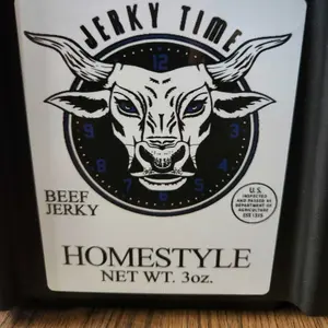 Jerky Time Homestyle Beef Jerky Classic Rustic Flavor Simple Ingredients Perfect Snack 3oz US Inspected Home-Cooked Goodness