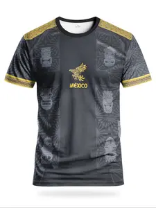 Mexican Style Men's Youth Soccer Jersey, Breathable Comfortable Sports Tee, Outdoor Training Casual Top, Suitable for Matches and Daily Wear, Football Jerseys